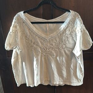 Free People Crop Lace Top
